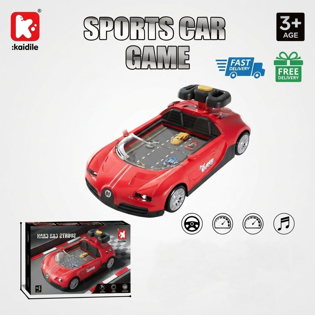 KIDDO KASTLE - Electric Go Cart Simulator Racing Adventure Car Game Machine with Steering Wheel for Kids