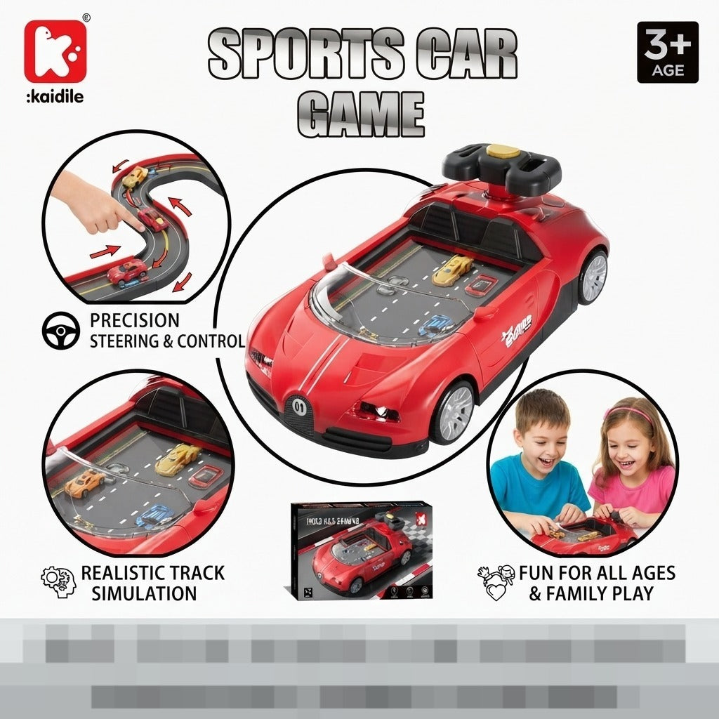 KIDDO KASTLE - Electric Go Cart Simulator Racing Adventure Car Game Machine with Steering Wheel for Kids