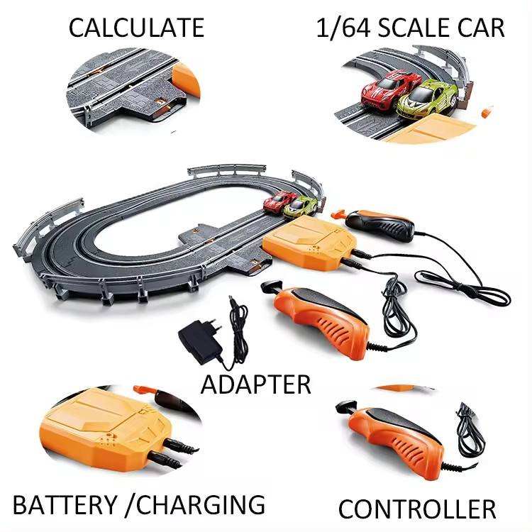 Kiddo Kastle - Kids Track Master Electric Racing Car Track Set | Remote Control Slot Car Racing Game for Kids