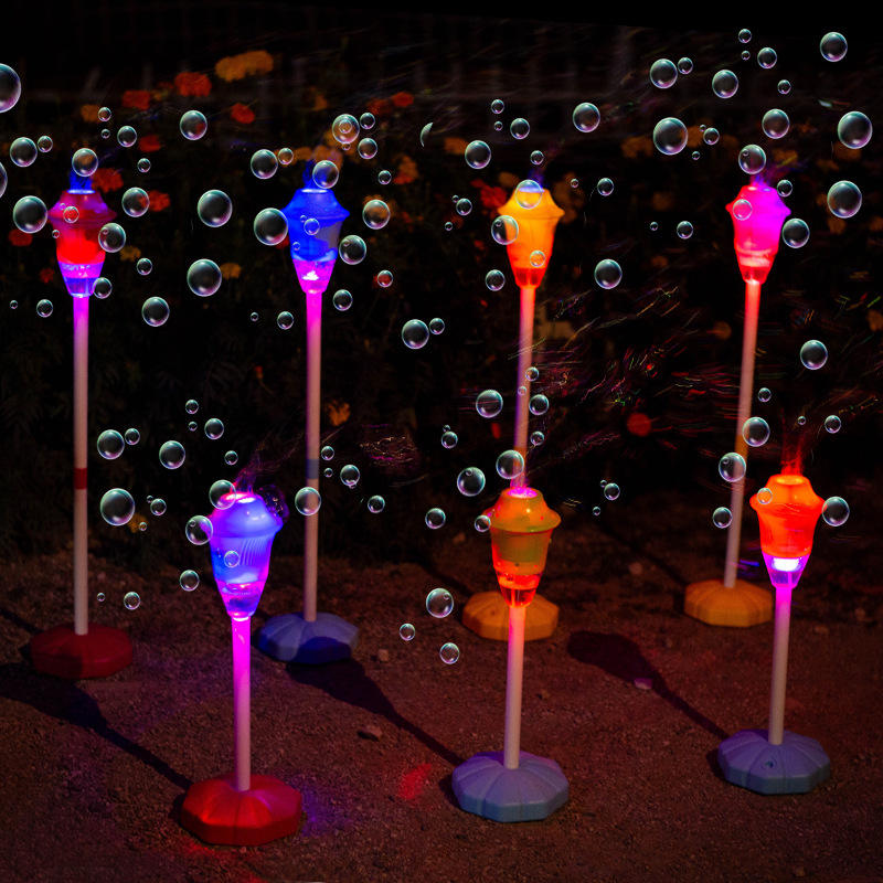 Kiddo Kastle - Bubble Torch Garden Lamp – Automatic Bubble Maker Toy for Kids | Outdoor Bubble Play