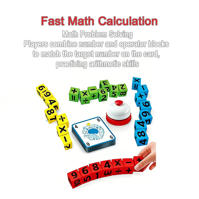 Kiddo Kastle - Point Game Ubik's Cube Math Challenge Game – Educational Math Card-Guided Number Puzzle Game