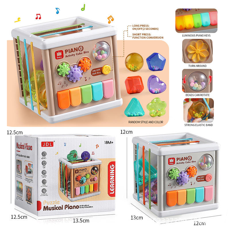 Kiddo Kastle - Musical Piano Activity Cube for Babies & Toddlers | Interactive Learning & Music Toy