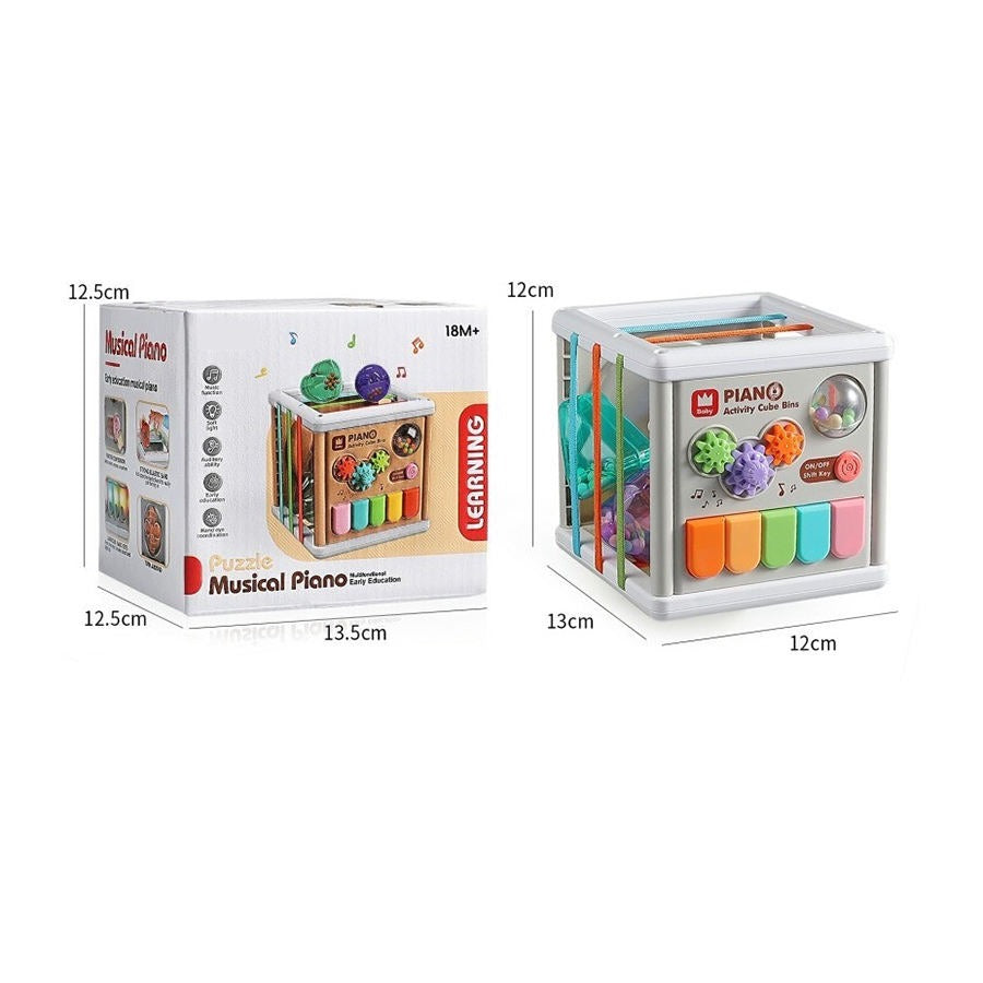 Kiddo Kastle - Musical Piano Activity Cube for Babies & Toddlers | Interactive Learning & Music Toy
