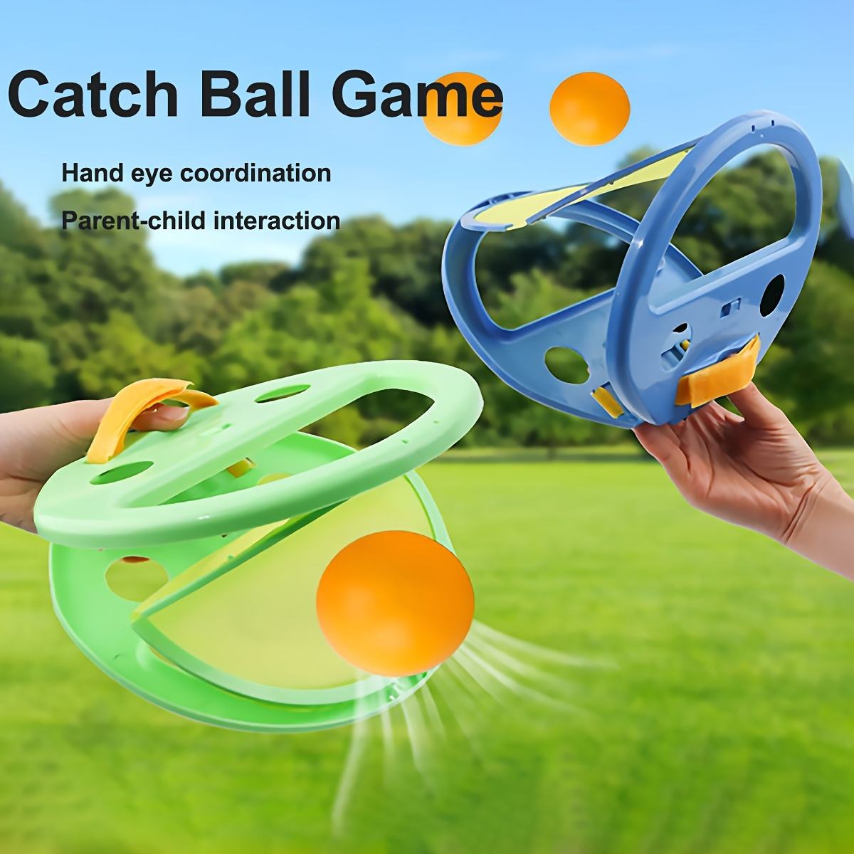Kiddo Kastle - Catch Ball Game Set for Kids | Velcro Paddle Toss & Catch Outdoor Activity Toy