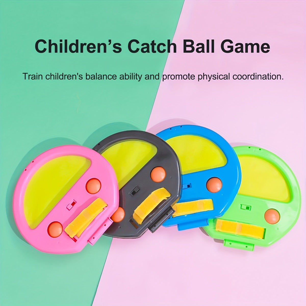 Kiddo Kastle - Catch Ball Game Set for Kids | Velcro Paddle Toss & Catch Outdoor Activity Toy