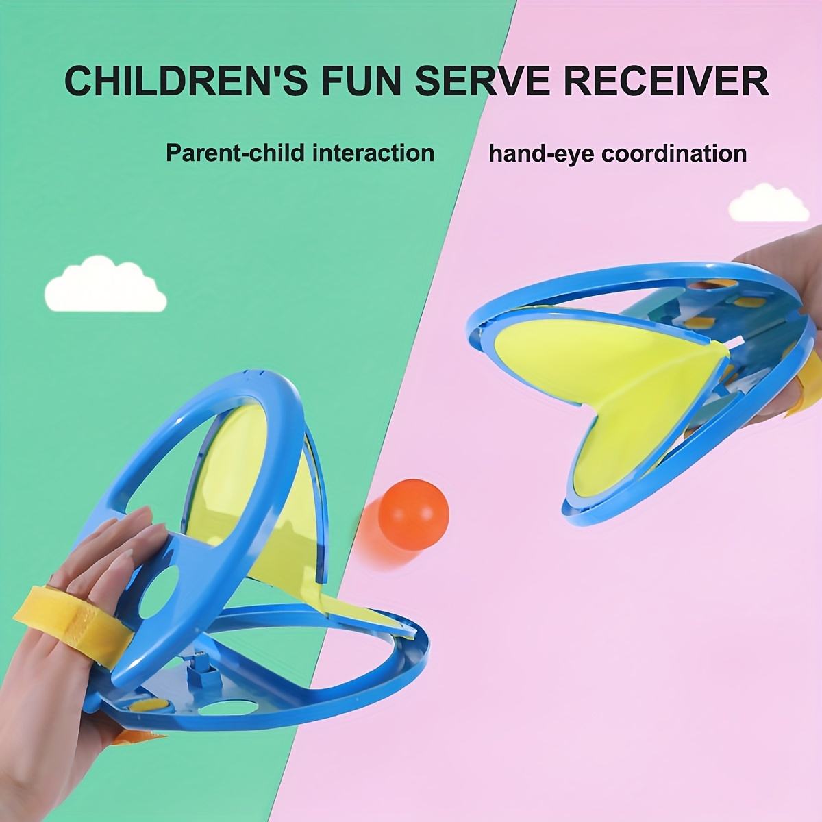 Kiddo Kastle - Catch Ball Game Set for Kids | Velcro Paddle Toss & Catch Outdoor Activity Toy
