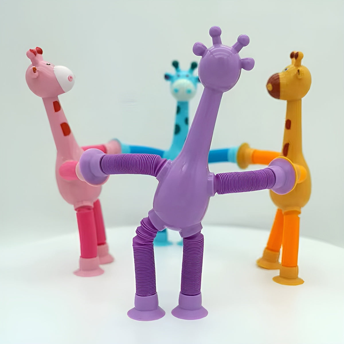 Kiddo Kastle Telescopic Stretchable Animal Pop Tube Toy – Flexible Pull & Bend Suction Sensory Toy for Kids
