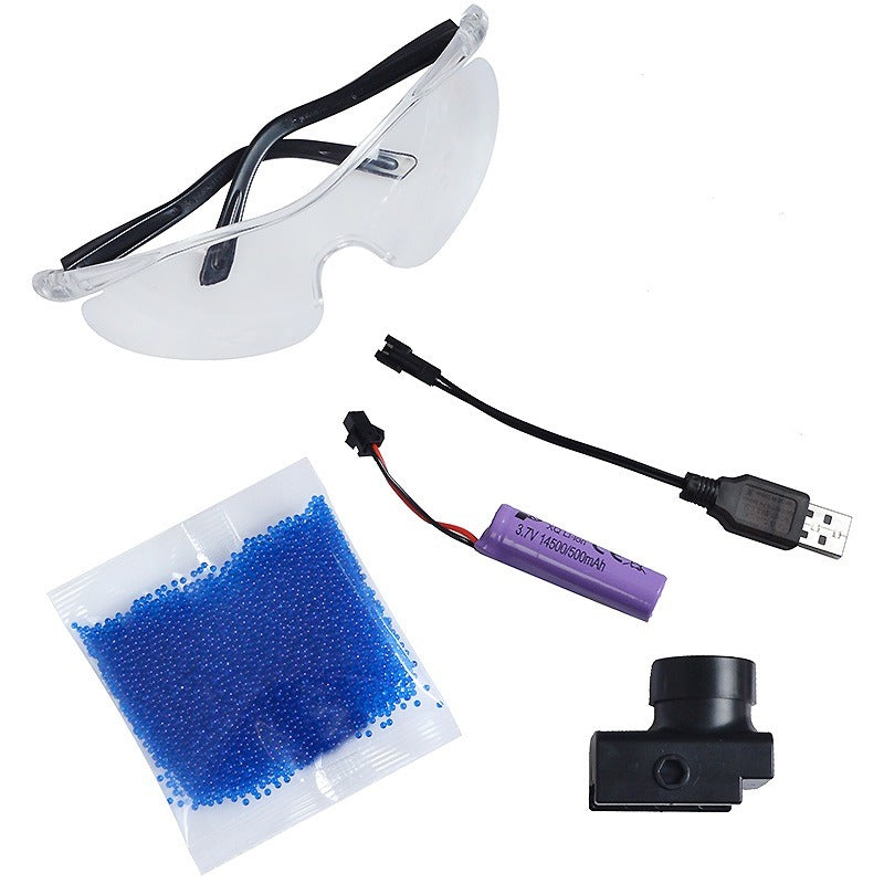 Kiddo Kastle Crystal Bullet Gel Blaster Toy Gun – Rechargeable Gel Ball Toy with Safety Glasses