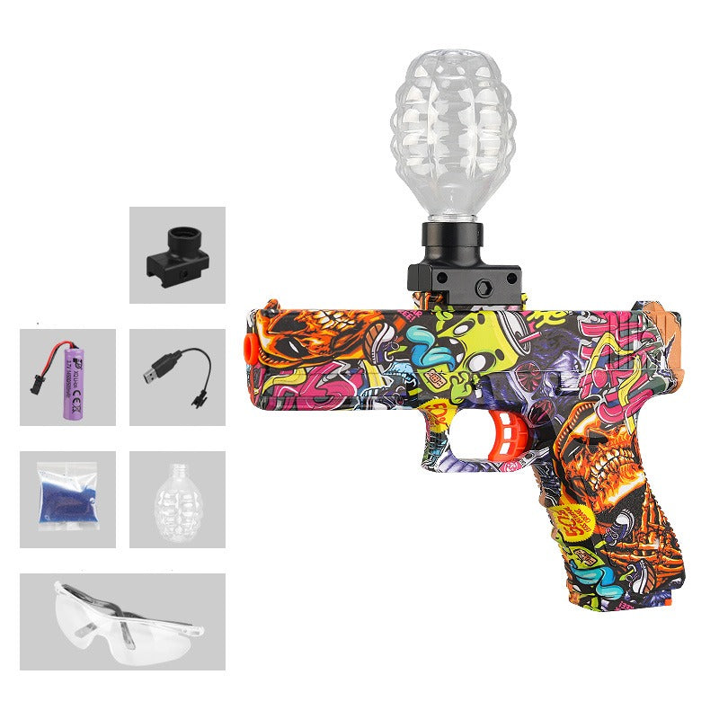 Kiddo Kastle Crystal Bullet Gel Blaster Toy Gun – Rechargeable Gel Ball Toy with Safety Glasses