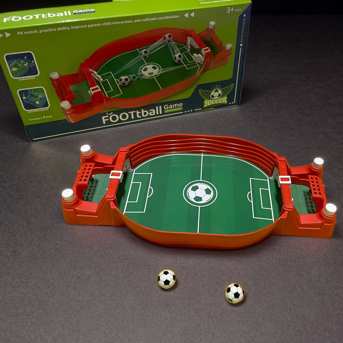 Kiddo Kastle Football Flicker Soccer Table Game – Mini Football Shootout Board Game for Kids