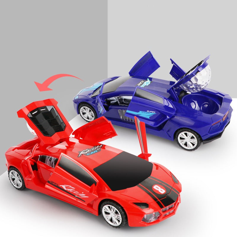 Kiddo Kastle Electric Omnidirectional Rotating Stunt Racing Car – Music & Light Toy Car
