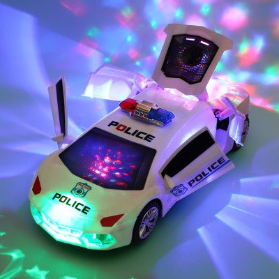 Kiddo Kastle Electric Omnidirectional Rotating Stunt Racing Car – Music & Light Toy Car