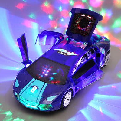 Kiddo Kastle Electric Omnidirectional Rotating Stunt Racing Car – Music & Light Toy Car