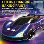 4WD RGB RC drift racing car with color-changing finish and LED lighting
