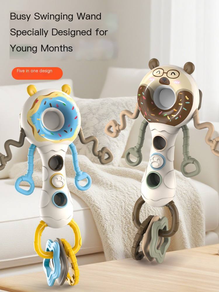 Busy Shake the Stick baby sensory toy available in two colorful designs